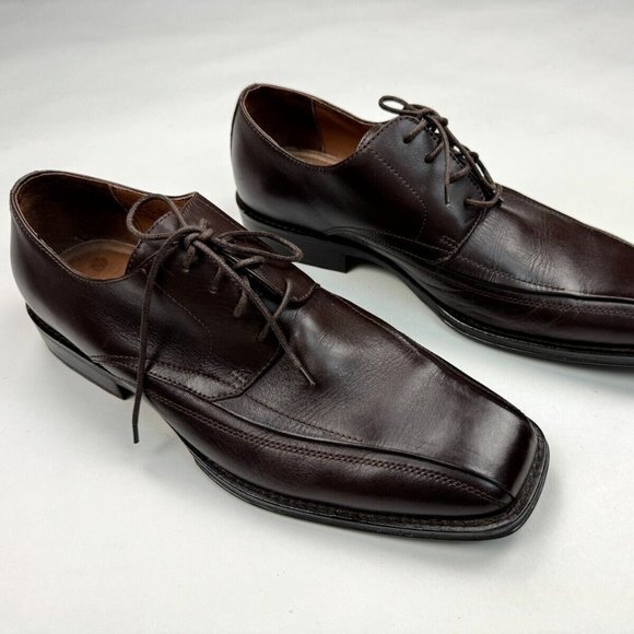 Johnston & Murphy Leather Square Toe Derby Oxford Mens 11 M EUC‎ Lace-up Shoes main image 9